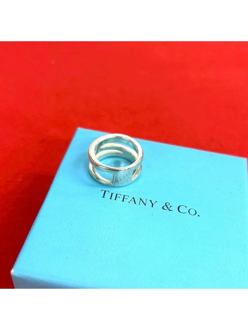 Tiffany & Co Diagonal Ring 925 Sterling Silver